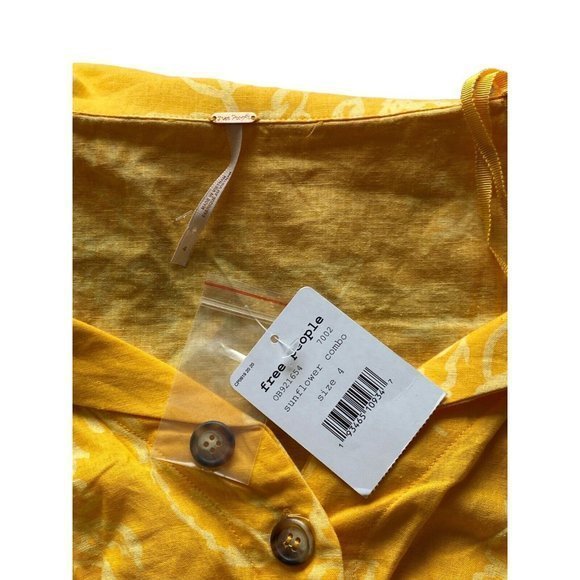 Free People Sunny Yellow Floral Mini Dress - Picture 5 of 5